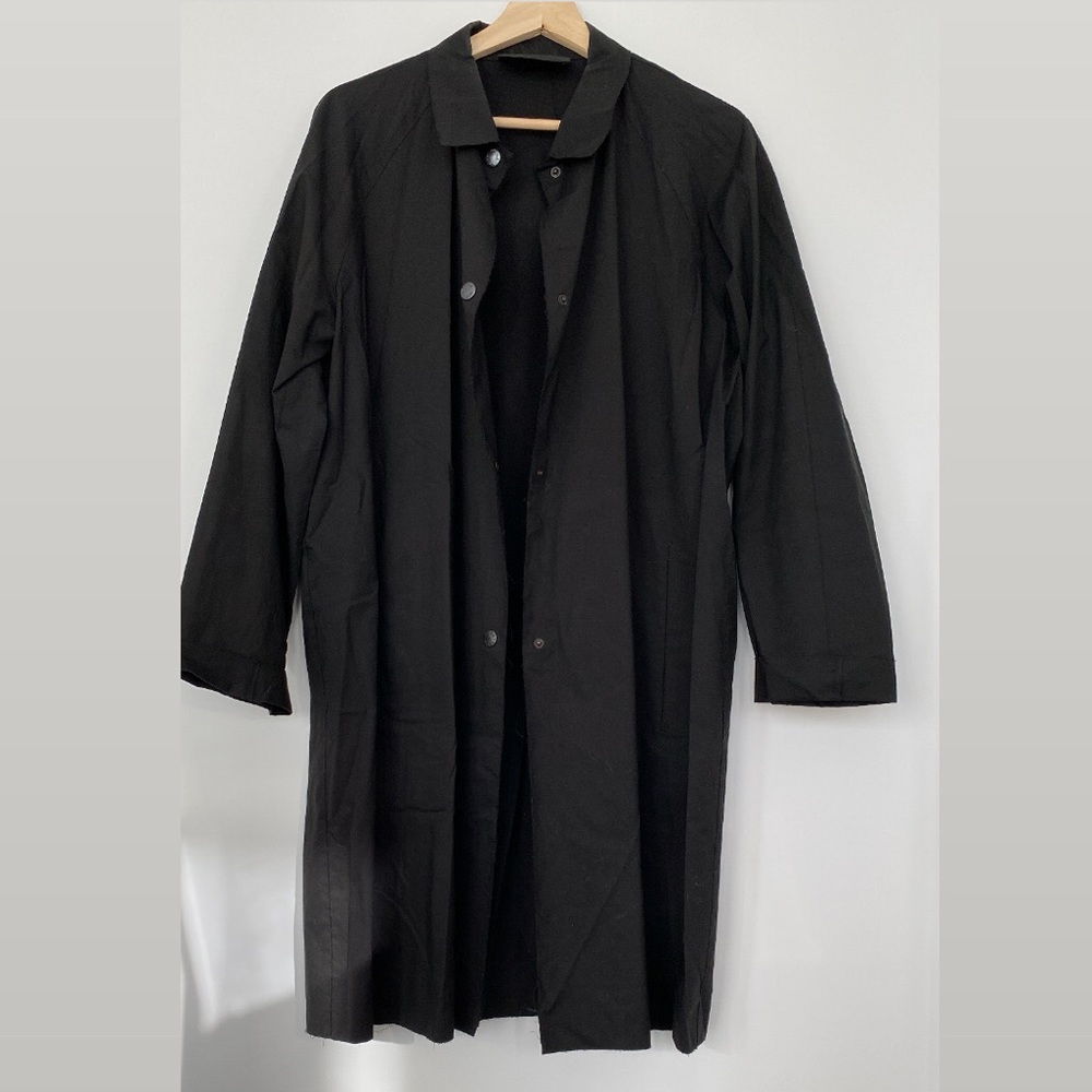 Authentic Prada Black Minimalist Long Coat